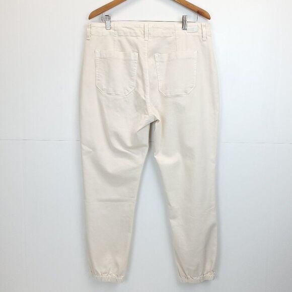 PAIGE Pleated Mayslie Double Button Skinny Jeans Size 32 - Picture 5 of 13